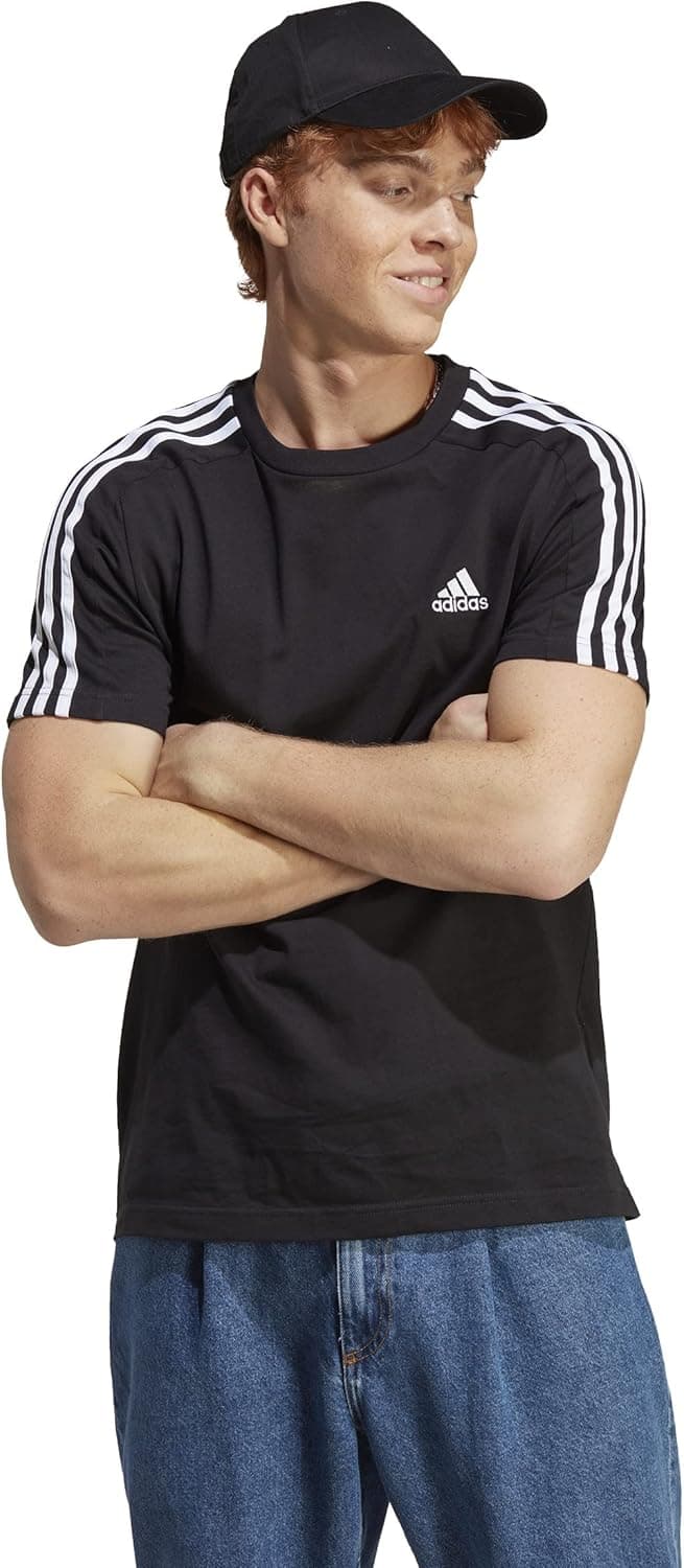 adidas Essentials Single Jersey 3-Stripes T-shirt para homem