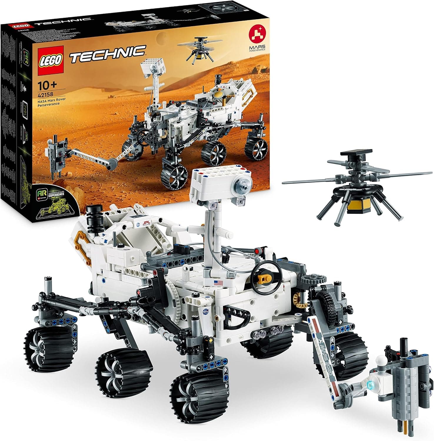 LEGO Technic NASA Mars Rover Perseverance | Brinquedo de construção espacial com aplicação de realidade aumentada para crianças