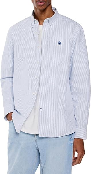 SPRINGFIELD Camisa de gola Oxford com riscas para homem