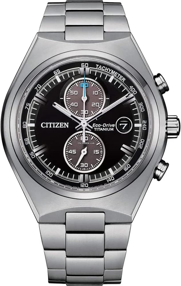 Citizen Eco-Drive Relógio cronógrafo para homem com correia de titânio