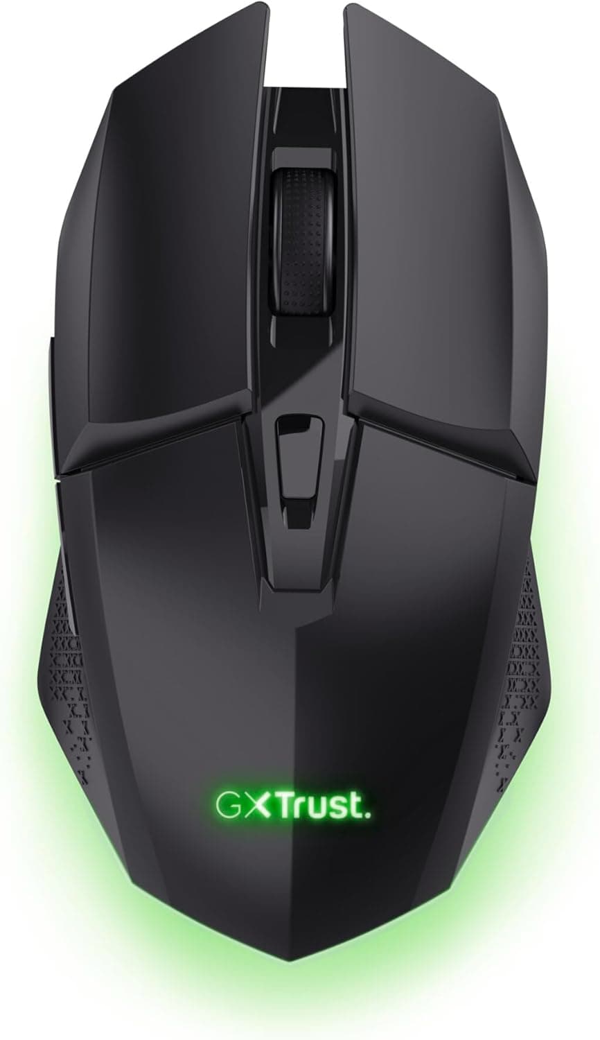 GXTrust 1108 Vylax rato sem fios Gaming recarregável, bateria de 80 h, 800 - 4800 dpi, iluminação LED multicolorida, recetor USB armazenável, 6 botões, rato Gaming para computador portátil, preto