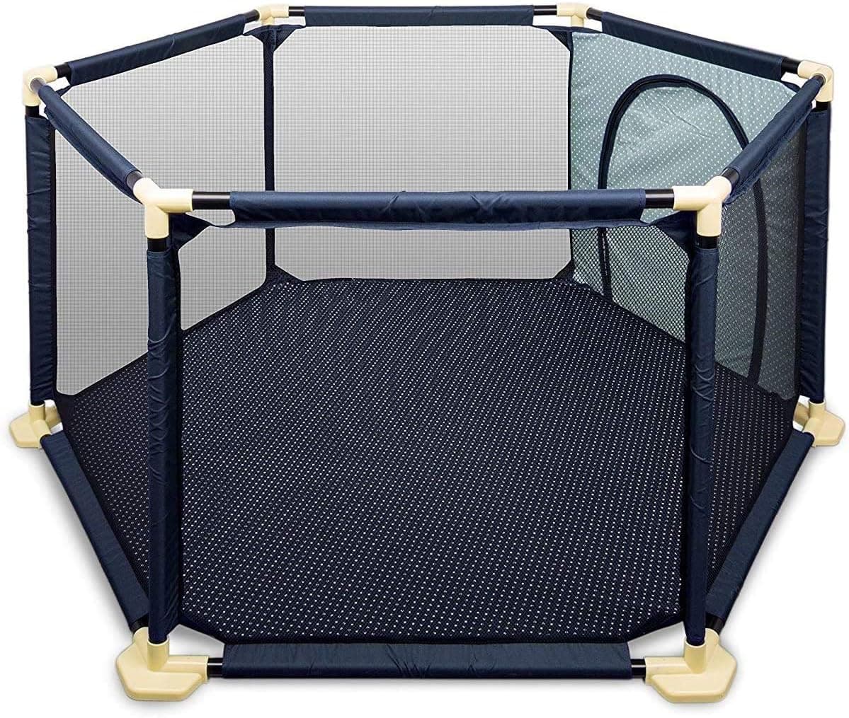 Star Ibaby Parque infantil bebé e crianças pequenas dobrável e antiderrapante, corrente bebé à prova de inclinação e grade segura, fácil de montar e desmontar