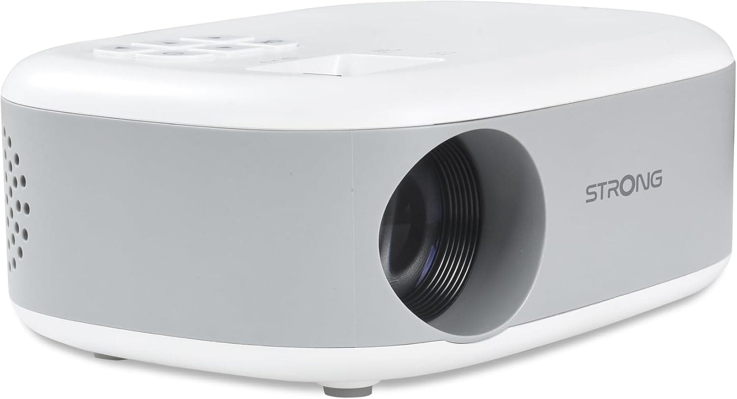 Strong N1 Mini | Projetor portátil HD 720p compatível Full HD 1080p com 120 lúmenes HDMI USB áudio saída