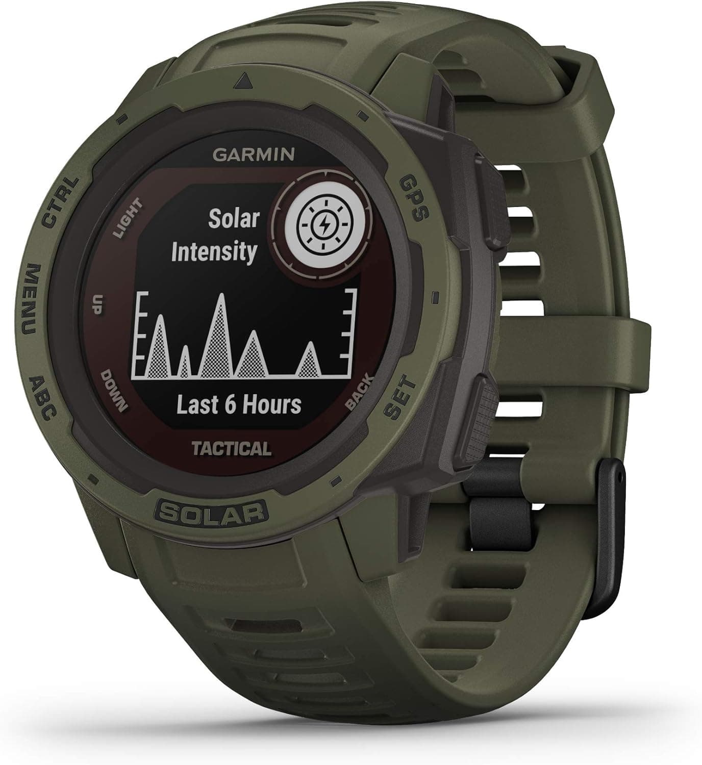 Garmin Instinct Tactical Solar | Relógio GPS resistente com carregamento solar, funções táticas e monitorização avançada – Verde Militar