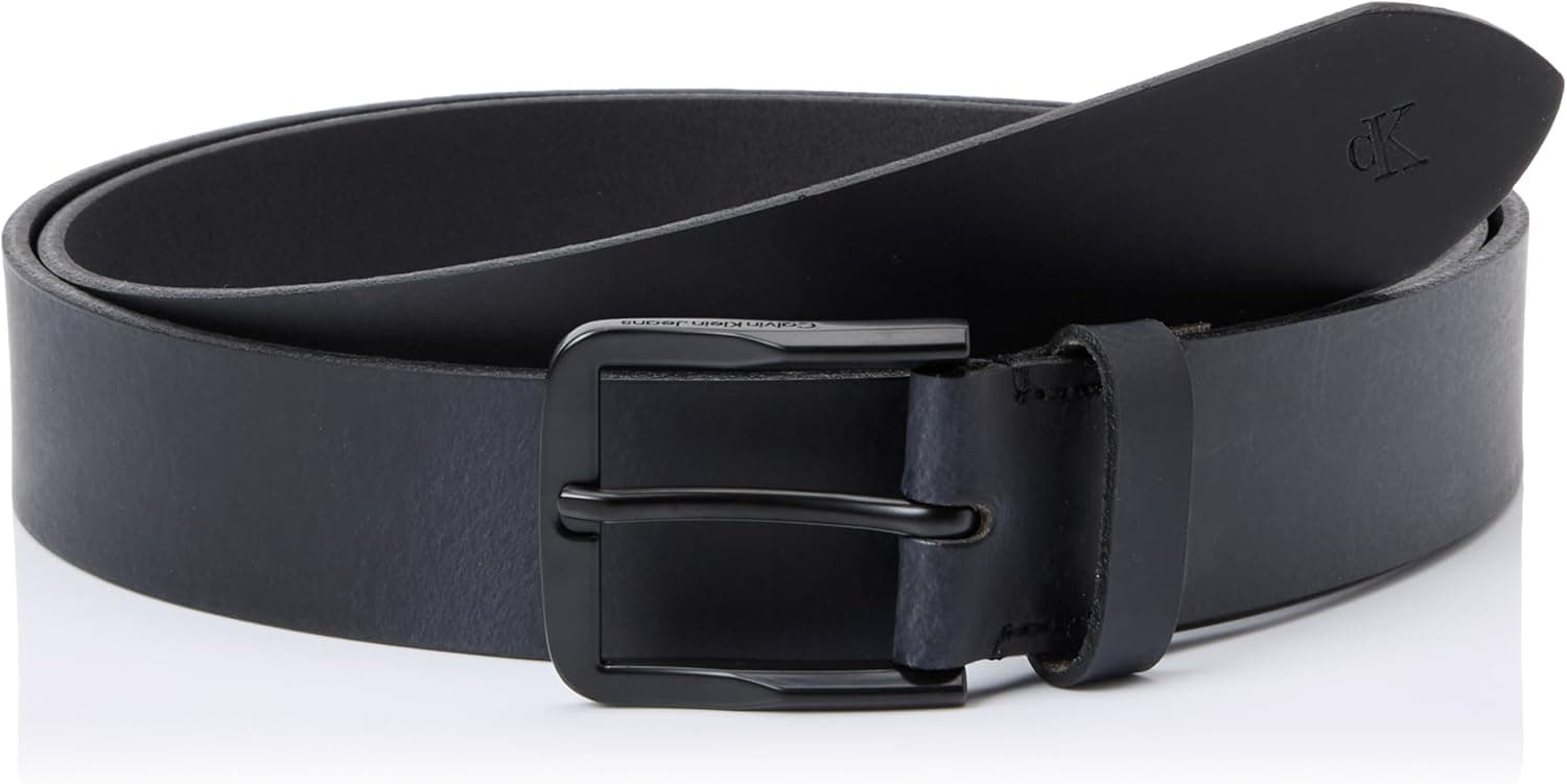 Calvin Klein Jeans Cinto de pele para homem clássico plano
