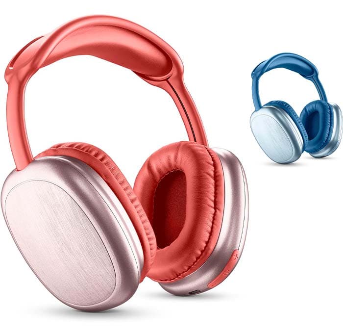 Music Sound | Auriculares Bluetooth MAXI2 | Auriculares On Ear Bluetooth 5.0 - Play Time 22h - Charging Time 1,5 h - microfone integrado, controlos no pavilhão e faixa de cabeça ajustável, cor