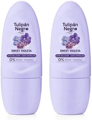 TULIPAN preto, ANTI-RANSPIRANTE ROLL ON SWEET VIOLETA 50 ml (embalagem de 2)