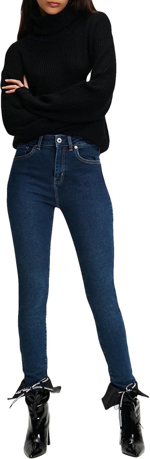 KARL LAGERFELD JEANS Calças de ganga de perna skinny, de cintura alta