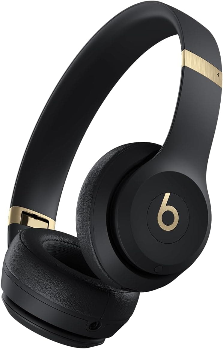 Beats Solo 4 - Auriculares Wireless Bluetooth on-Ear, compatíveis com Apple e Android, com bateria de até 50 horas - preto e dourado