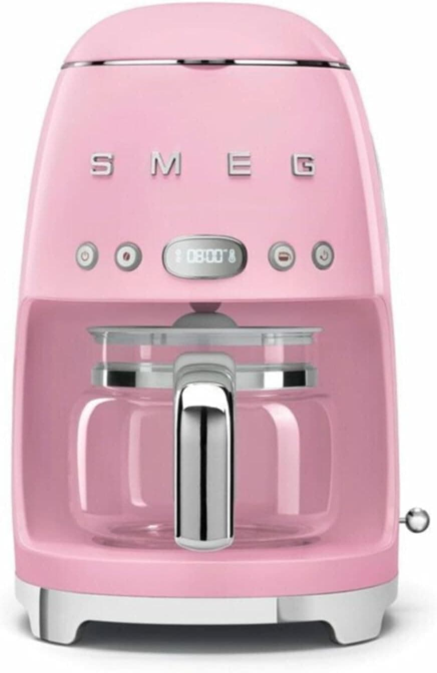 SMEG DCF02PKEU Cafeteira de filtro, plástico, rosa caramelo