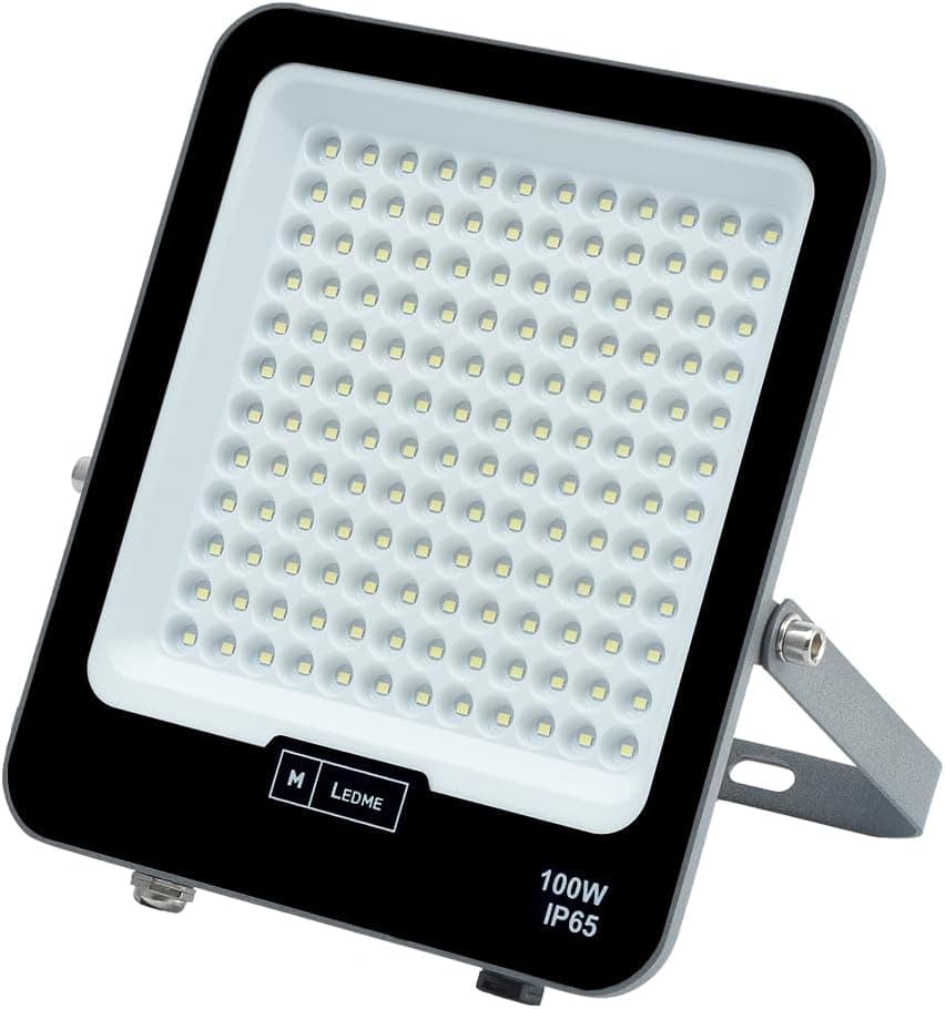 M Ledme - Foco projetor LED Napoli Plus 100 W, 12.000 lúmen, IP65 regulável, cor luz neutra (4000k), iluminação exterior
