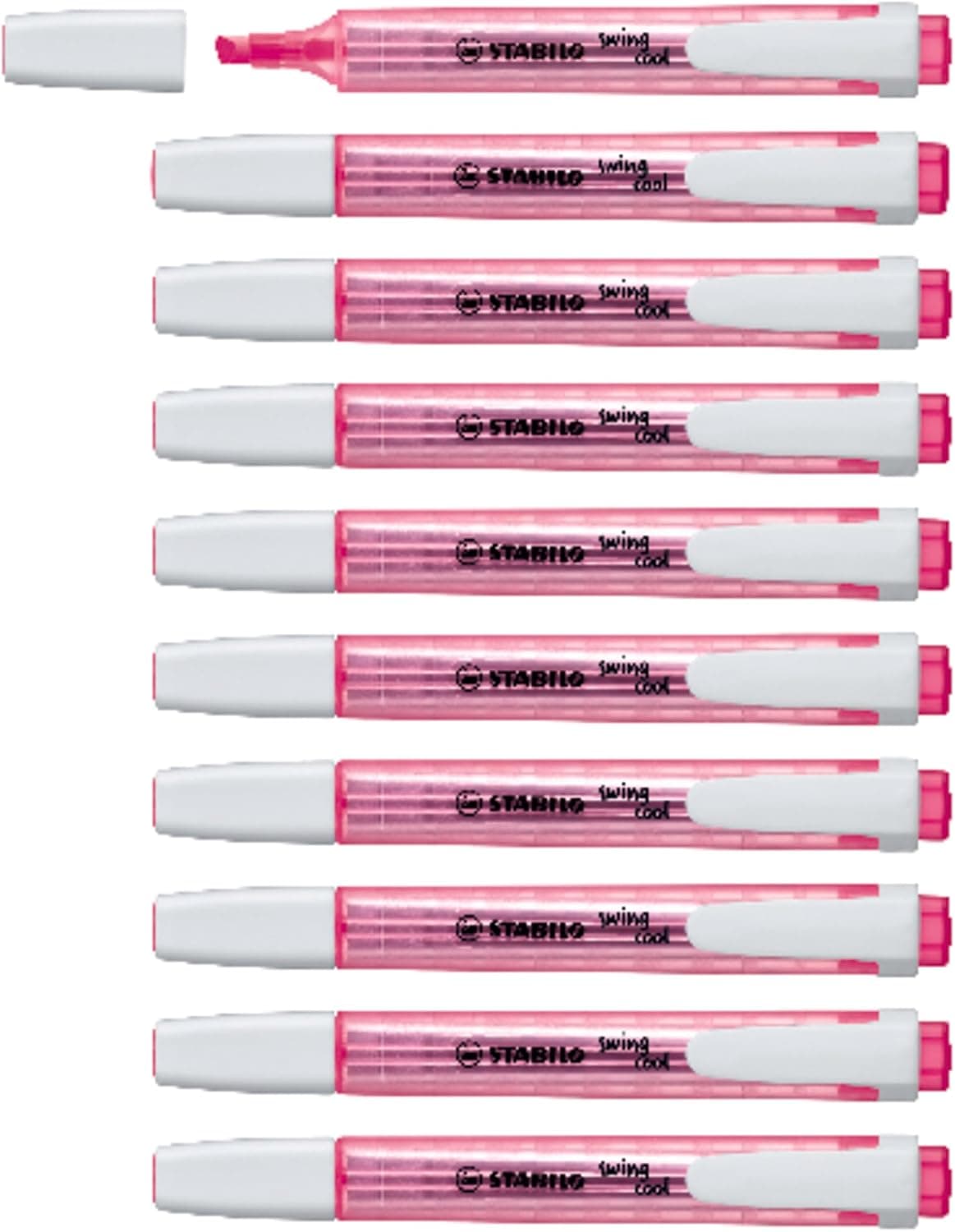 STABILO Marcador fluorescente swing cool - caixa com 10 unidades cor de rosa