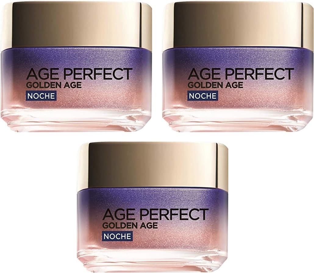 L'Oréal Paris Age Perfect Golden Age | Creme de noite fortificante para pele madura, 50 ml x 3
