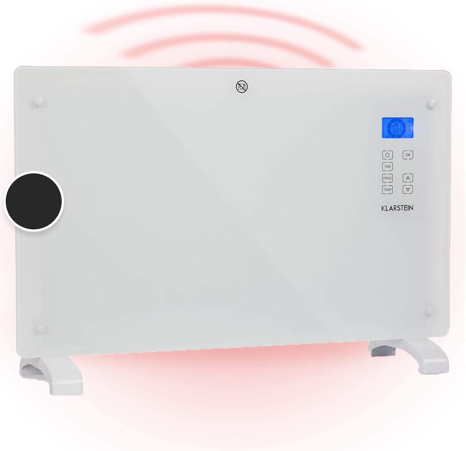 Klarstein Norderney | Radiador elétrico convector com termóstato, visor LCD e controlo por toque 2000 W para até 30 m²