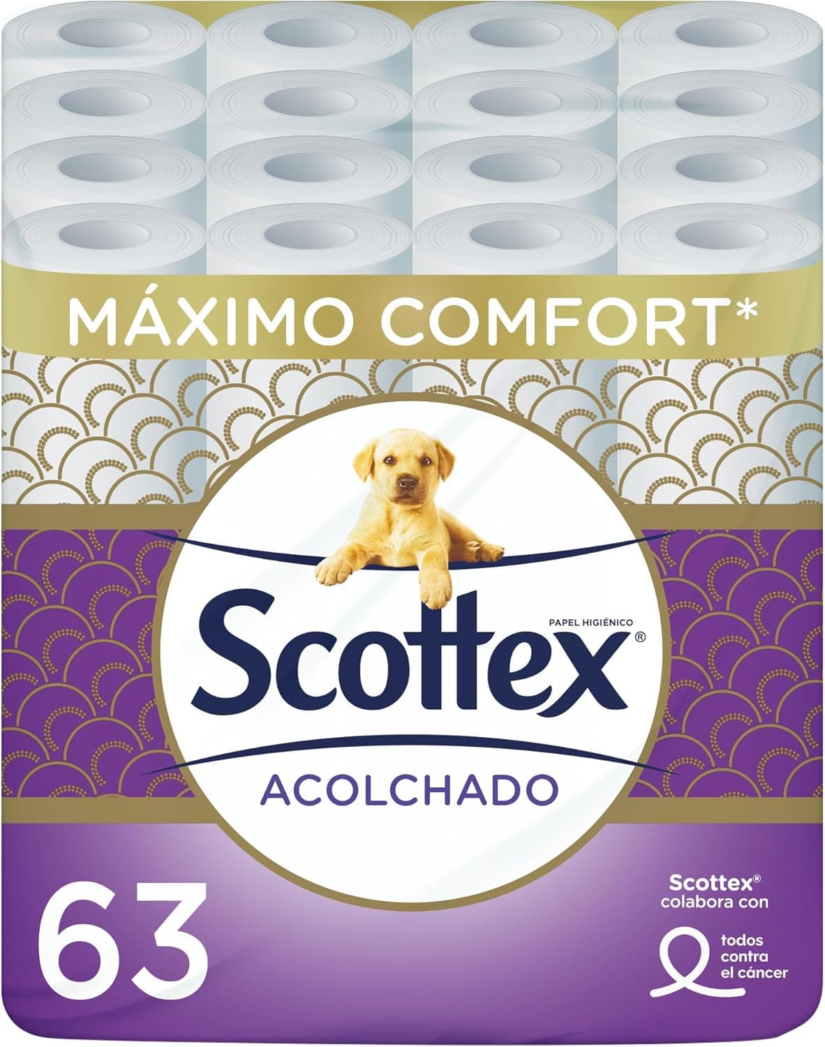 Scottex acolchoado papel higiénico - 63 rolos