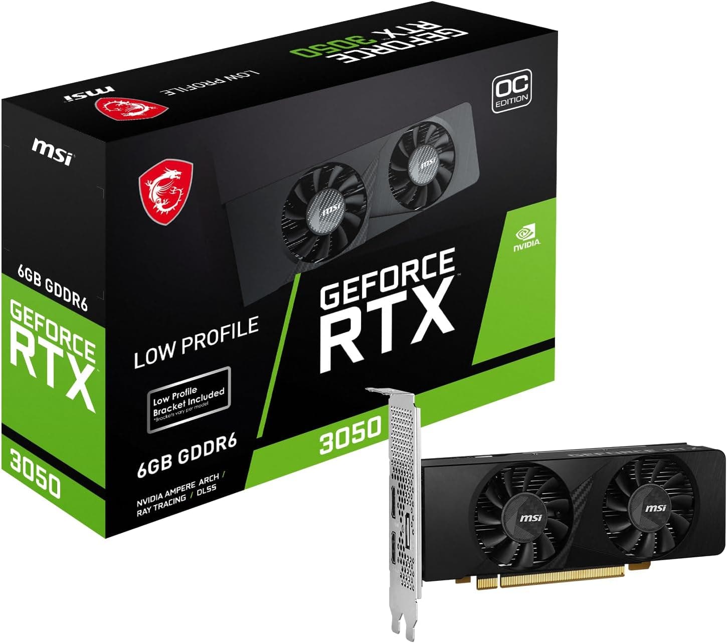  MSI GeForce RTX 3050 LP OC 6G GDDR6