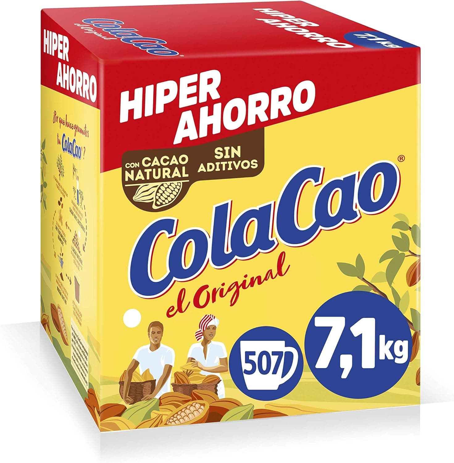 ColaCao Original: com cacau natural - formato de poupança - 7,1 kg