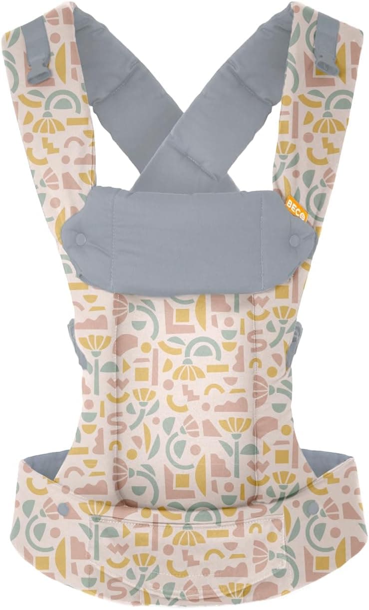 Beco Gemini Mochila porta-bebés 100 % algodão, mochila frontal e mochila de bebé - mochila ergonómica para bebé - assento ajustável que suporta entre 3 e 16 quilos (Geo Floral)
