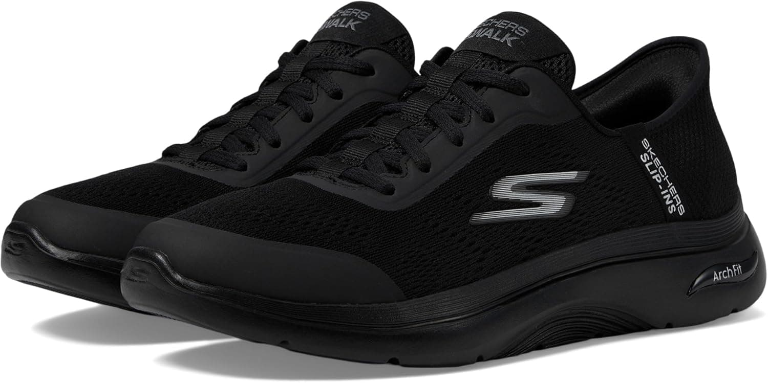 Skechers Slip-ins mãos livres Go Walk Arch Fit 2.0 Simplicity 2, sapatilhas para homem