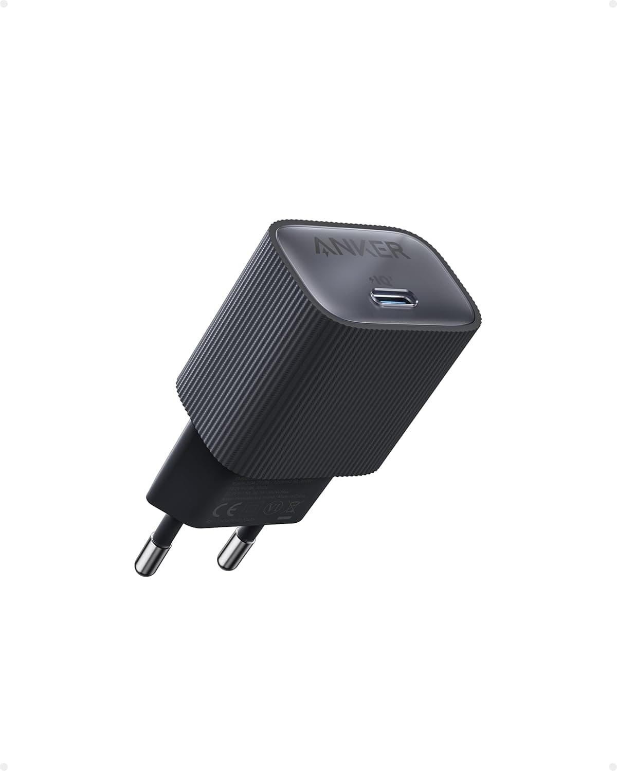 Enchufe USB-C Anker Nano, Cargador USB-C de Alta Velocidad de 30 W, Carga rápida PIQ 3.0 y PPS, para iPhone 15/14/13 Series, Pixel, Galaxy, iPad y más (Cable no Incluido)