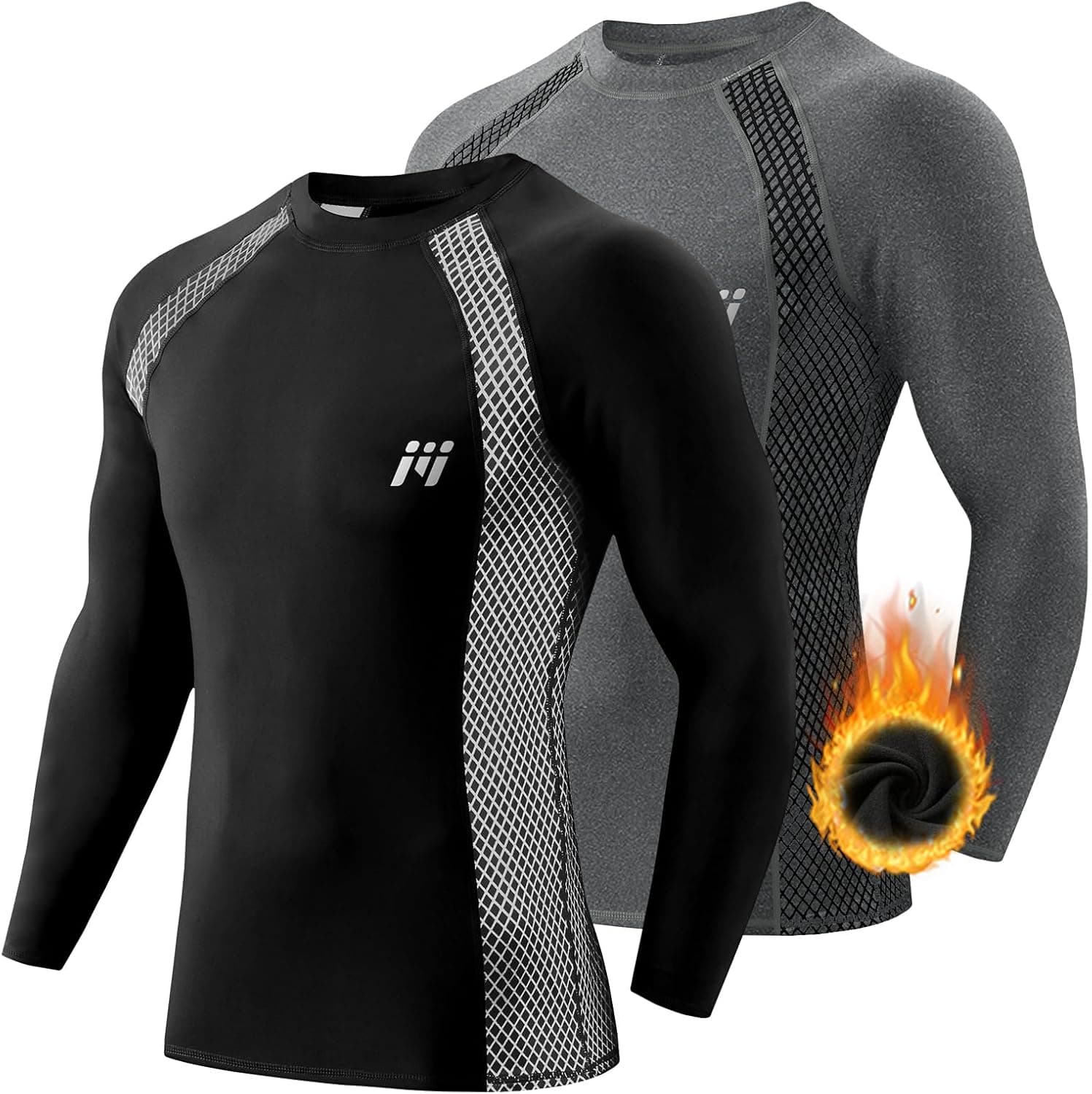 MEETWEE T-shirt de compressão para homem, pack de 2