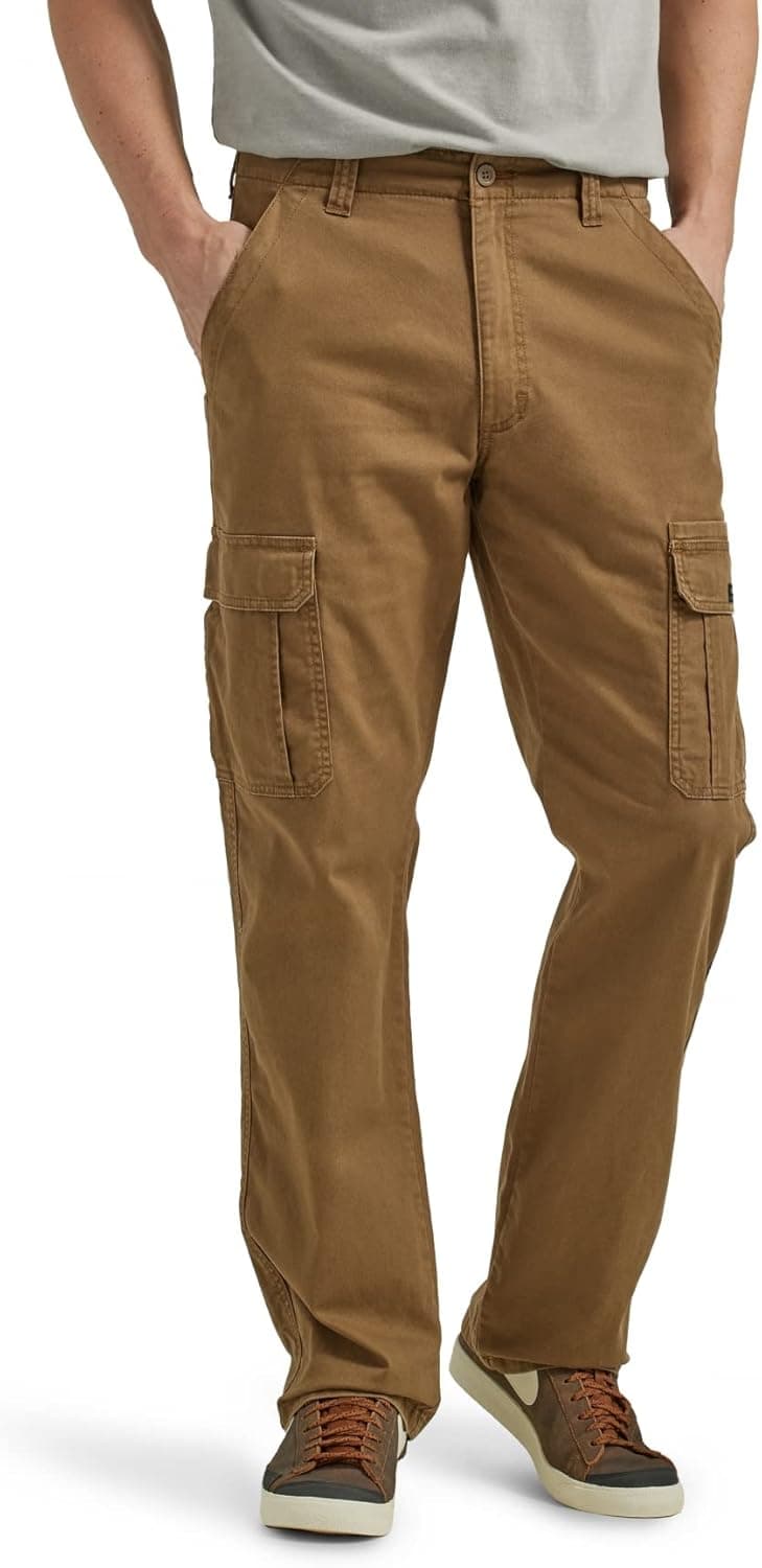 Wrangler Authentics Relaxed Fit | Calças cargo em algodão elástico para homem