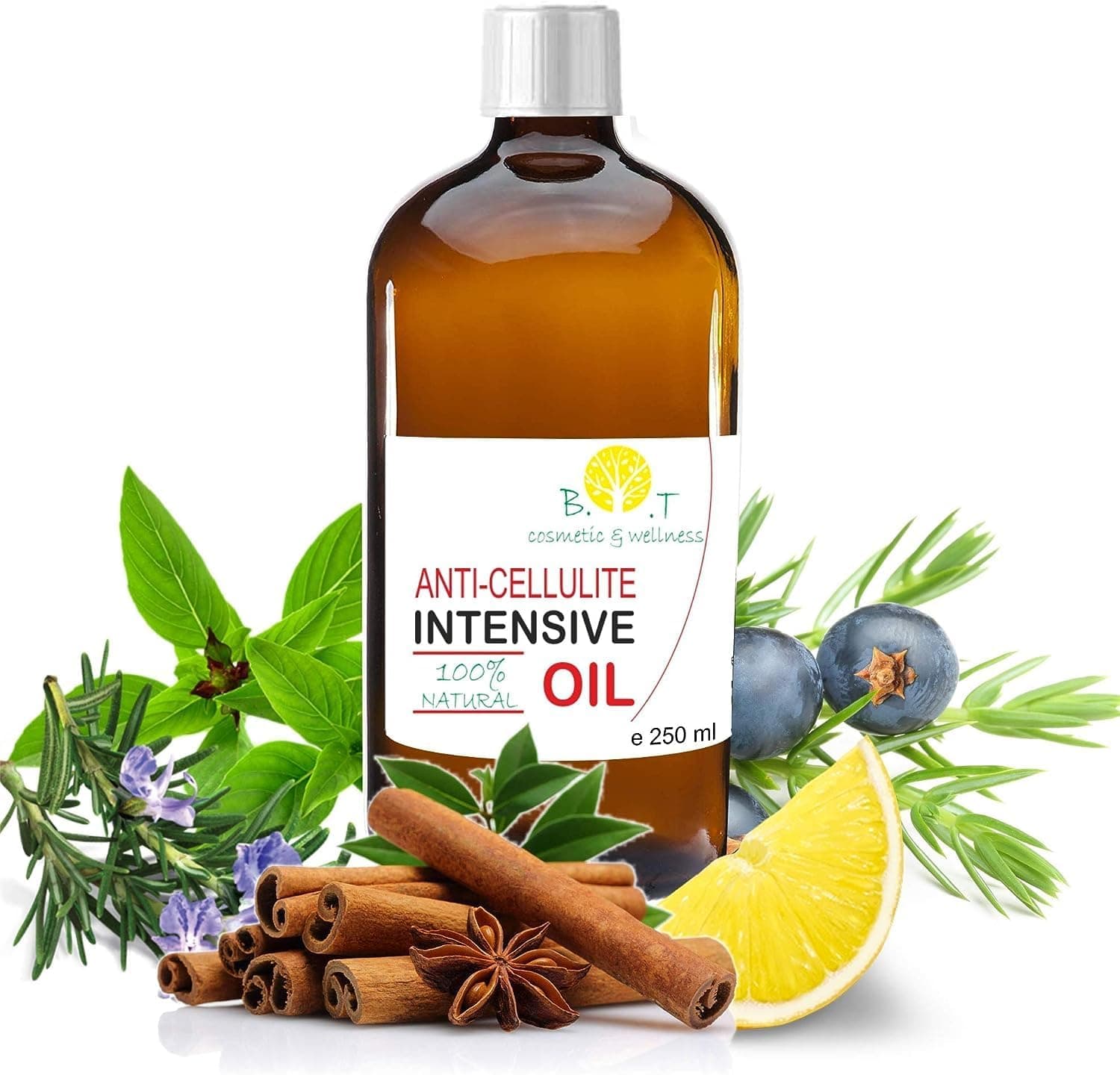 Óleo anticelulite redutor potente, revelação do verão 2024, emagrecimento profissional 100% natural, penetra 6 vezes melhor que um creme anti-celulítico, 6 X mais resultados, prevenção de estrias, 250 ml