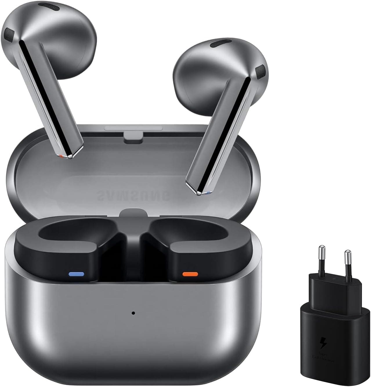 Samsung Galaxy Buds3 Carregador - auriculares sem fios, cancelamento de ruído, Bluetooth, áudio 360, cinzento 