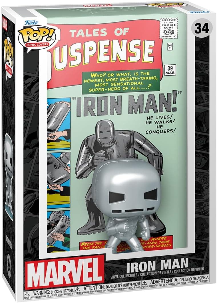 Funko Pop! Comic Cover: Marvel - Tales of Suspense #39 - Figura de vinil colecionável - ideia de presente- Mercadoria oficial