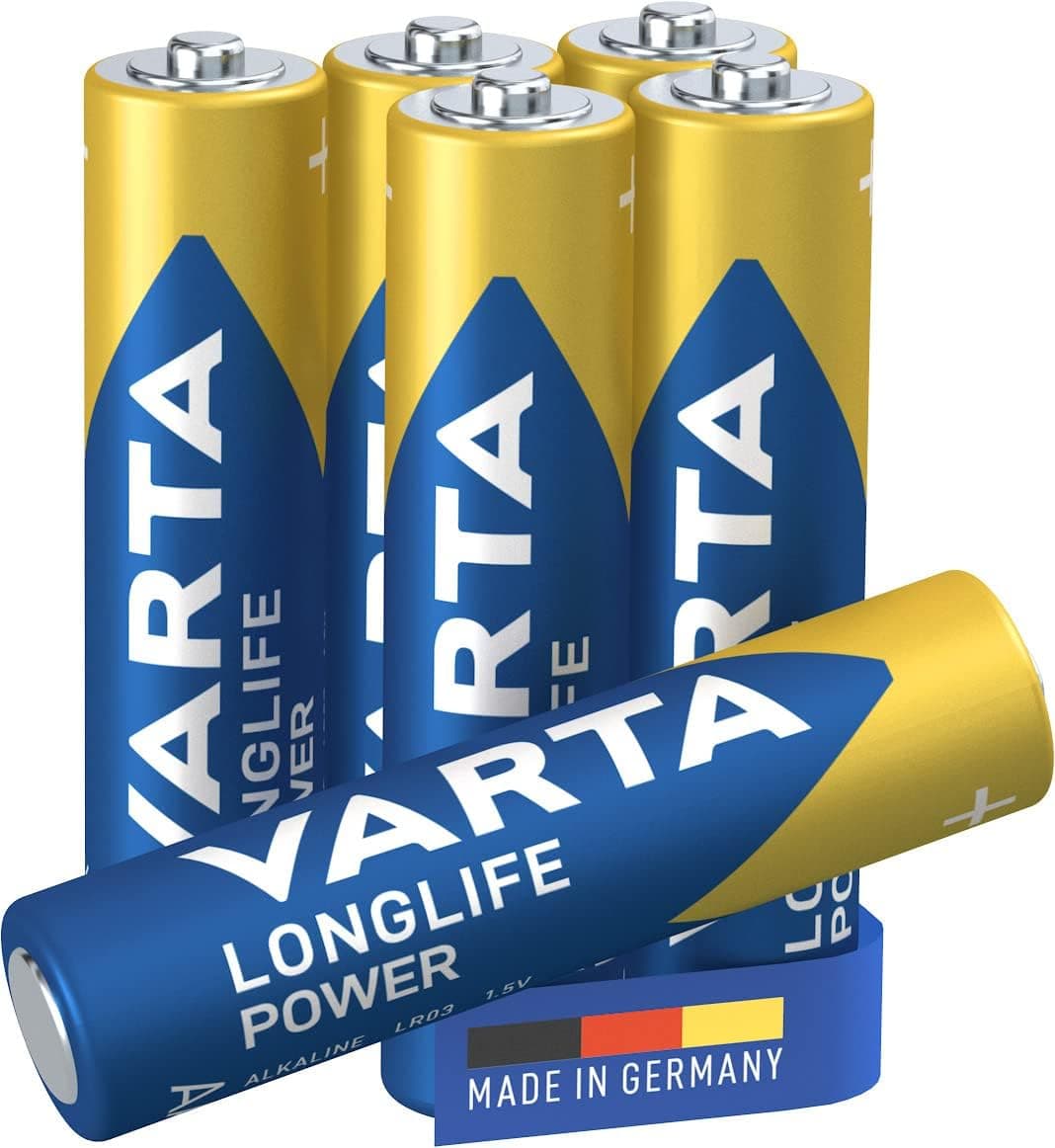 Varta Longlife Power AAA | Pilhas alcalinas micro LR03 pack de 6 unidades