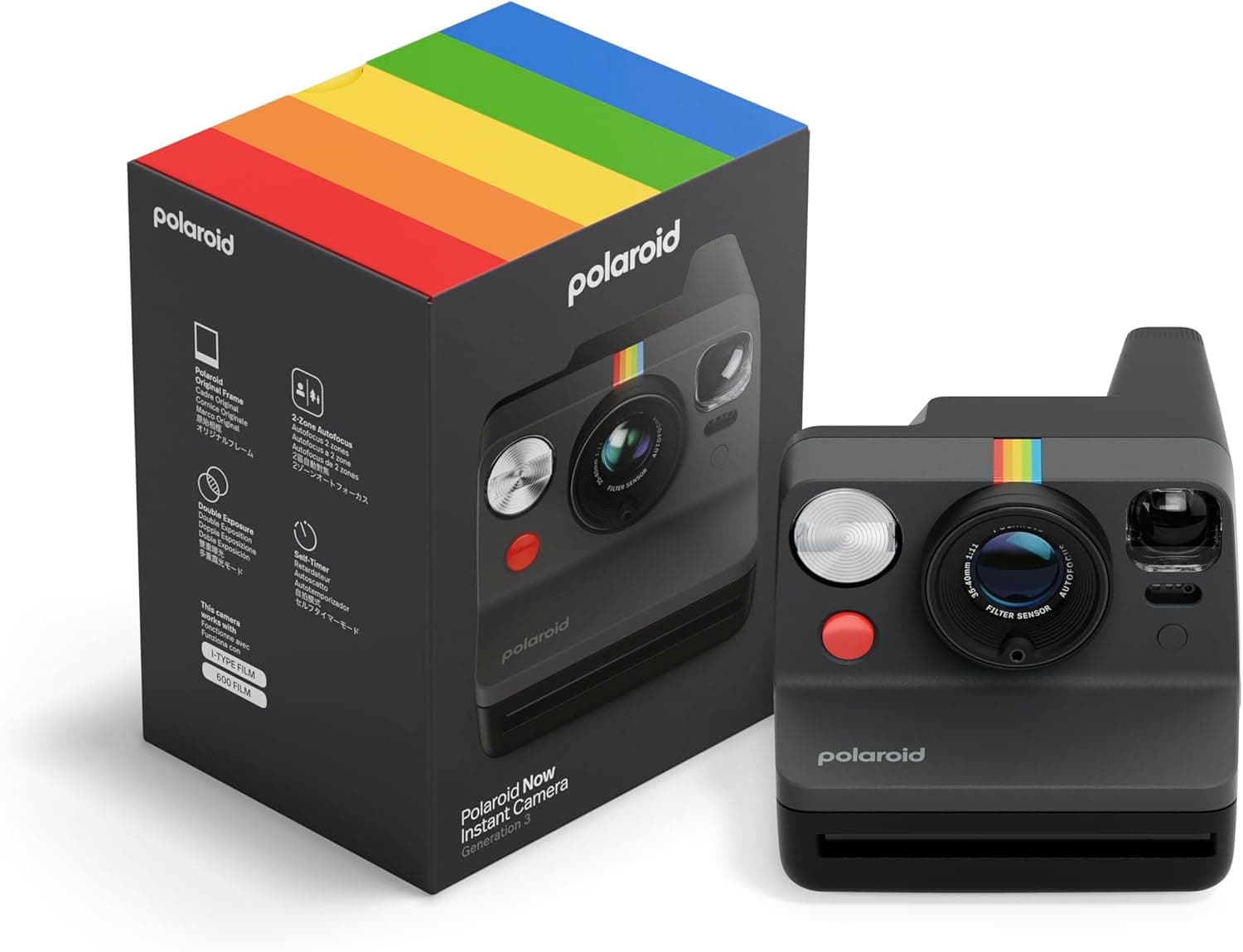 Polaroid - Now Generation 3 - Câmara instantânea - preto (9154)