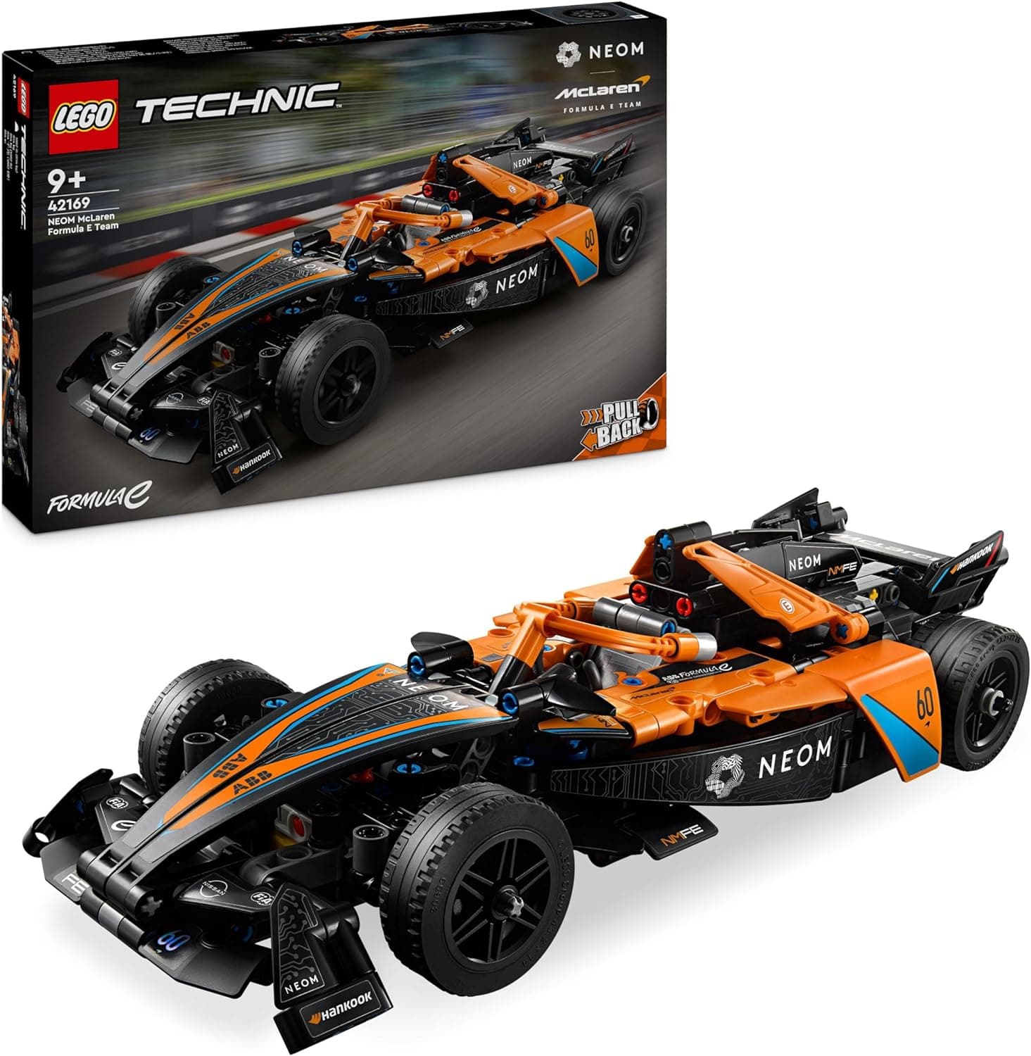 LEGO Technic NEOM McLaren Formula E Race Car Maquete de carro de corridas de brinquedo, veículo de construção colecionável, presente para meninos e meninas de 9 anos ou mais, decoração estante 42169