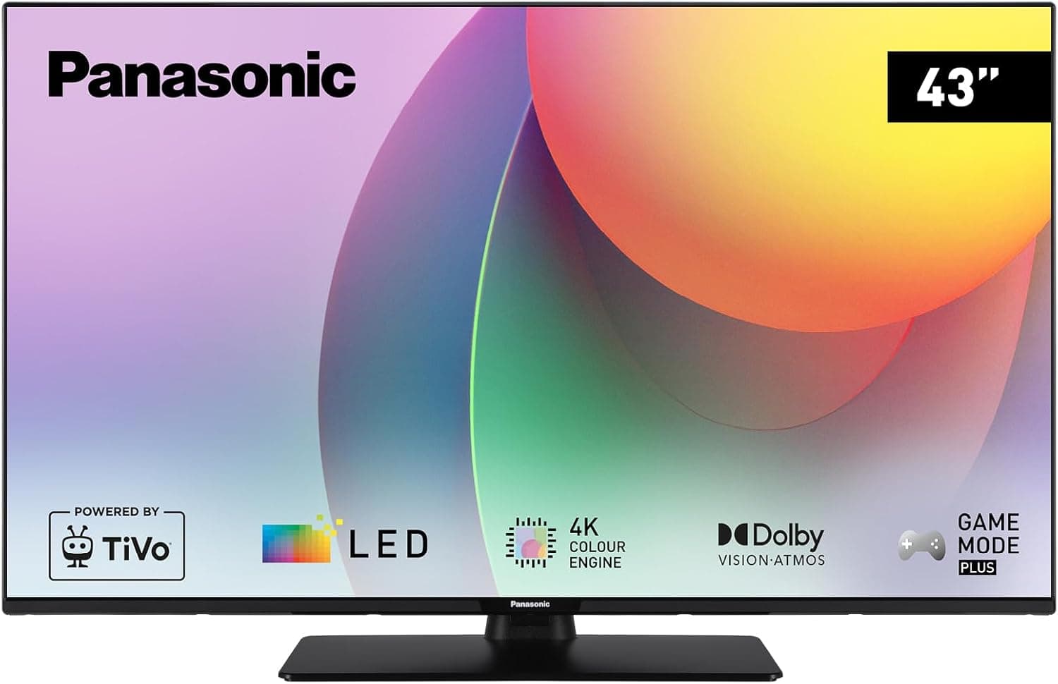 Panasonic TB-43W60AEZ, W60 Series 43 polegadas 4K Ultra HD LED Smart TV, 2024, TiVo, 4K Colour Engine, Dolby Vision e Atmos, modo de jogo Plus, para uma experiência visual excecional