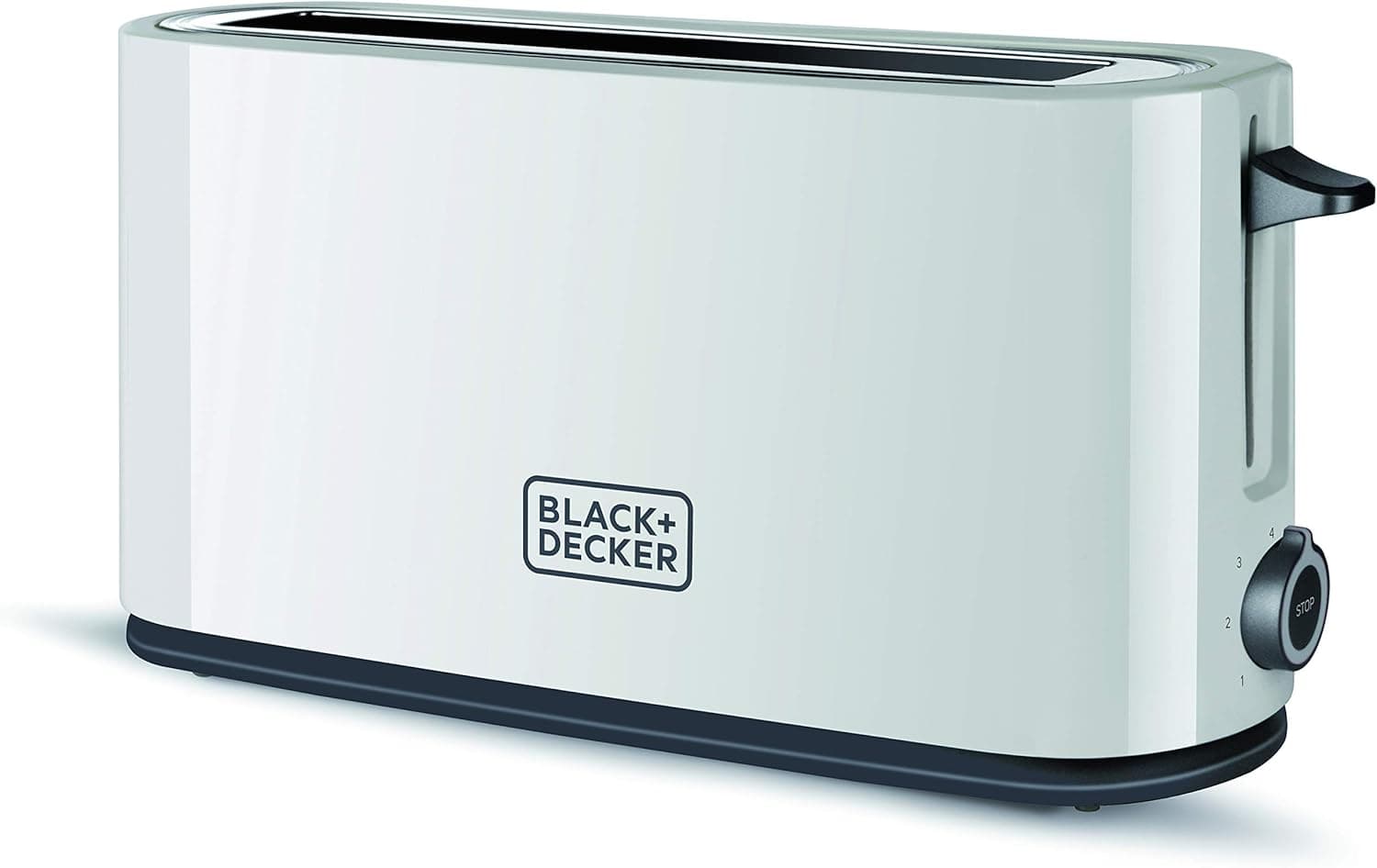 Torradeira Black + Decker com ranhura extra grande. 1000 W. Cor branca, 1 ranhura