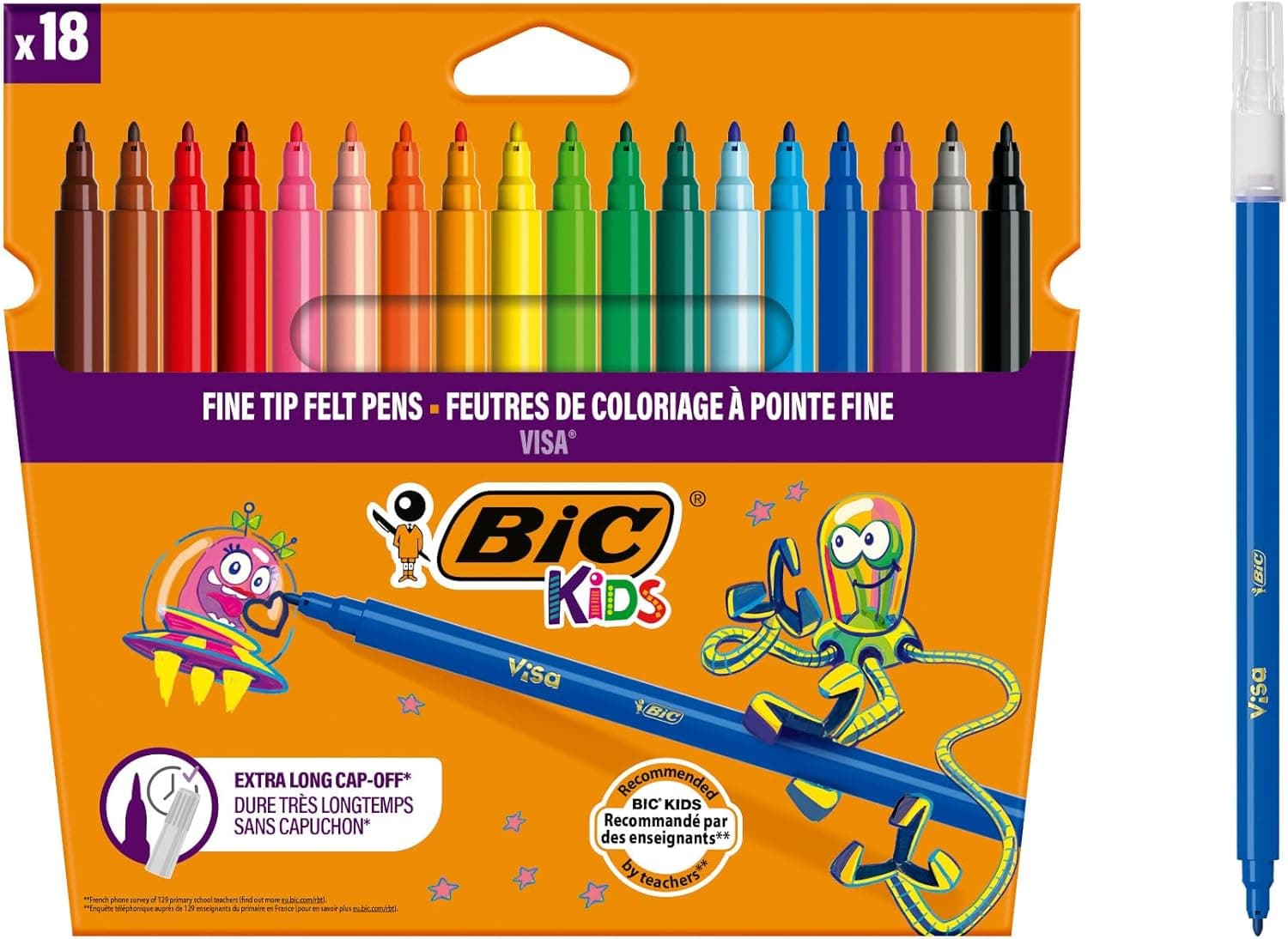 Visa Kids | Conjunto de 18 marcadores de cores para crianças