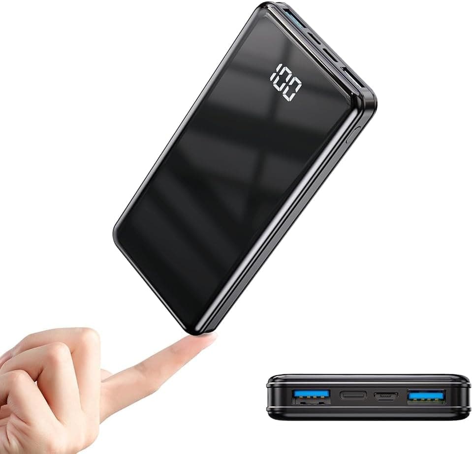 Slimmest Bateria externa carregamento rápido 12000 mAh Power Bank USB C com PD 22,5 W carregador móvel portátil de grande capacidade compatível com lanterna