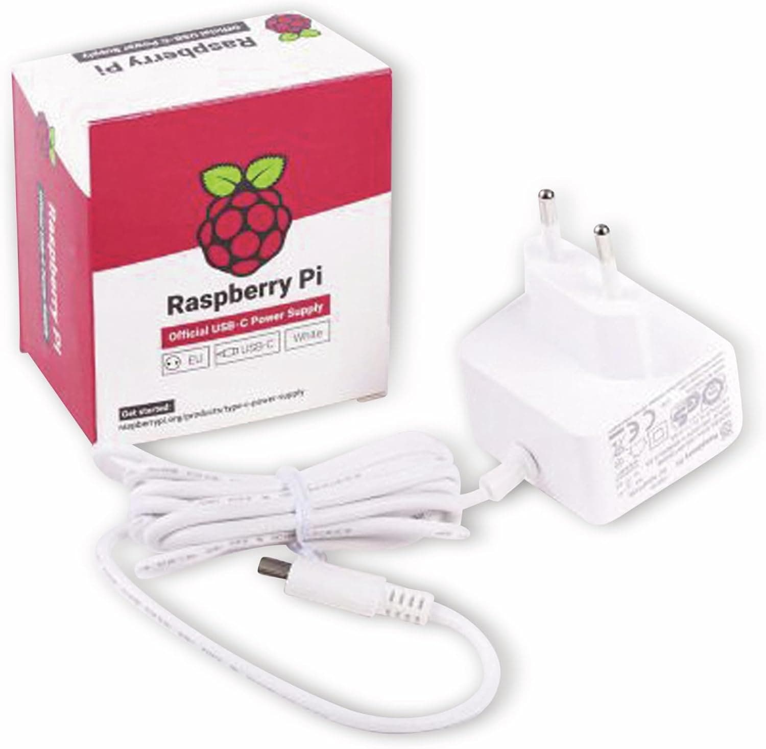 RASPBERRY fonte de alimentação USB-C 5.1V 3A - branco - para raspberry Pi 4 modelo B (1873421)