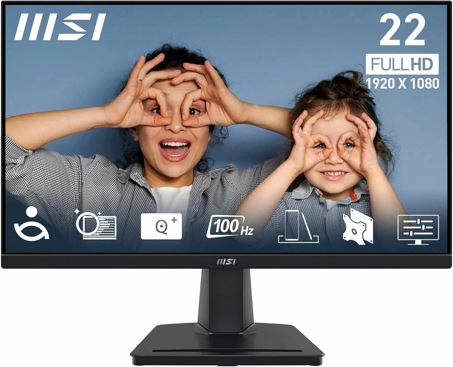 MSI Pro MP225V | Monitor 21,5'' Full HD 100 Hz com ecrã antifadiga e inclinação ajustável