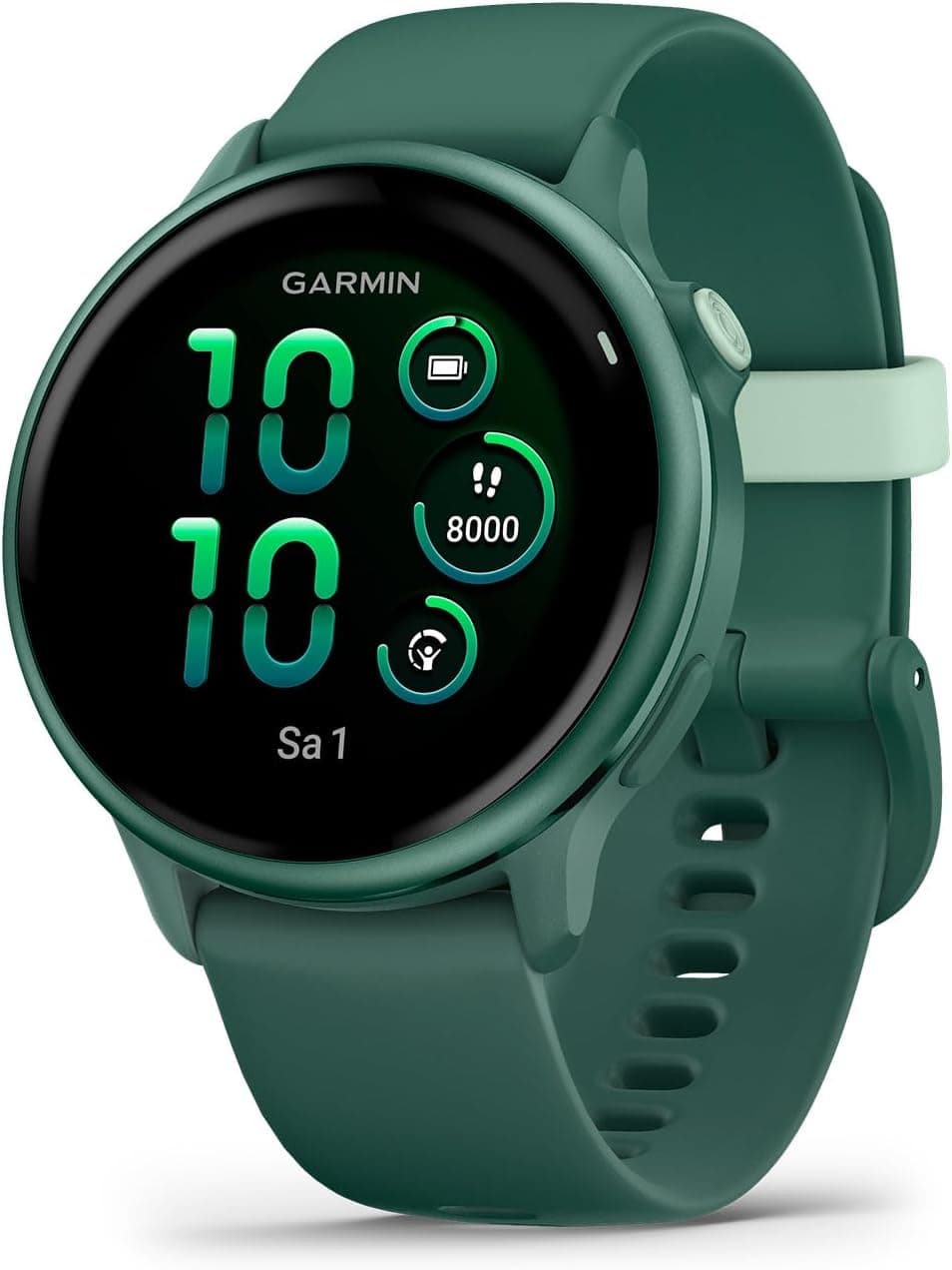 Garmin Vivoactive 6, Smartwatch com GPS, ecrã AMOLED, funções essenciais de saúde, treino de mobilidade, treino avançado do sono e até 11 dias de autonomia, verde