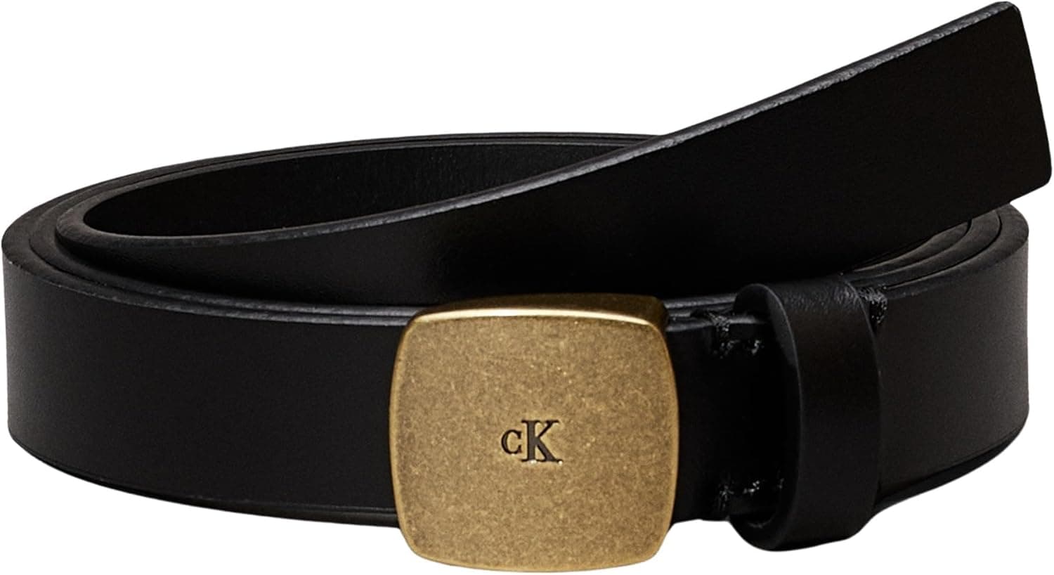 Calvin Klein Casual Plaque Buckle 20mm | Cinto feminino em pele com fivela dourada