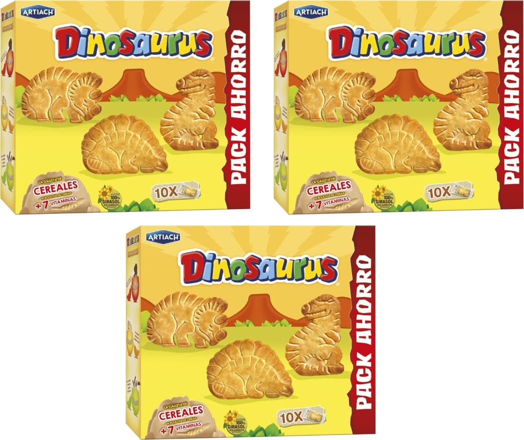 Artiach Bolachas Dinossauro Superfamiliar, 411g x 3