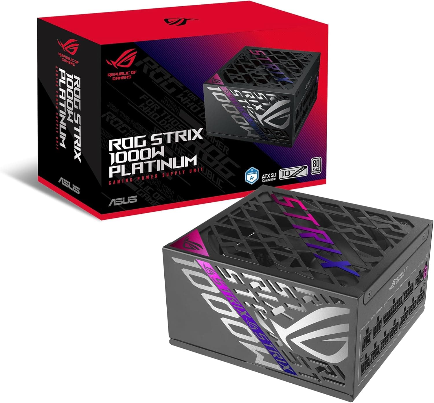 ASUS ROG Strix 1000W Platinum | Fonte de alimentação modular 1000W 80 Plus Platinum ATX 3.1