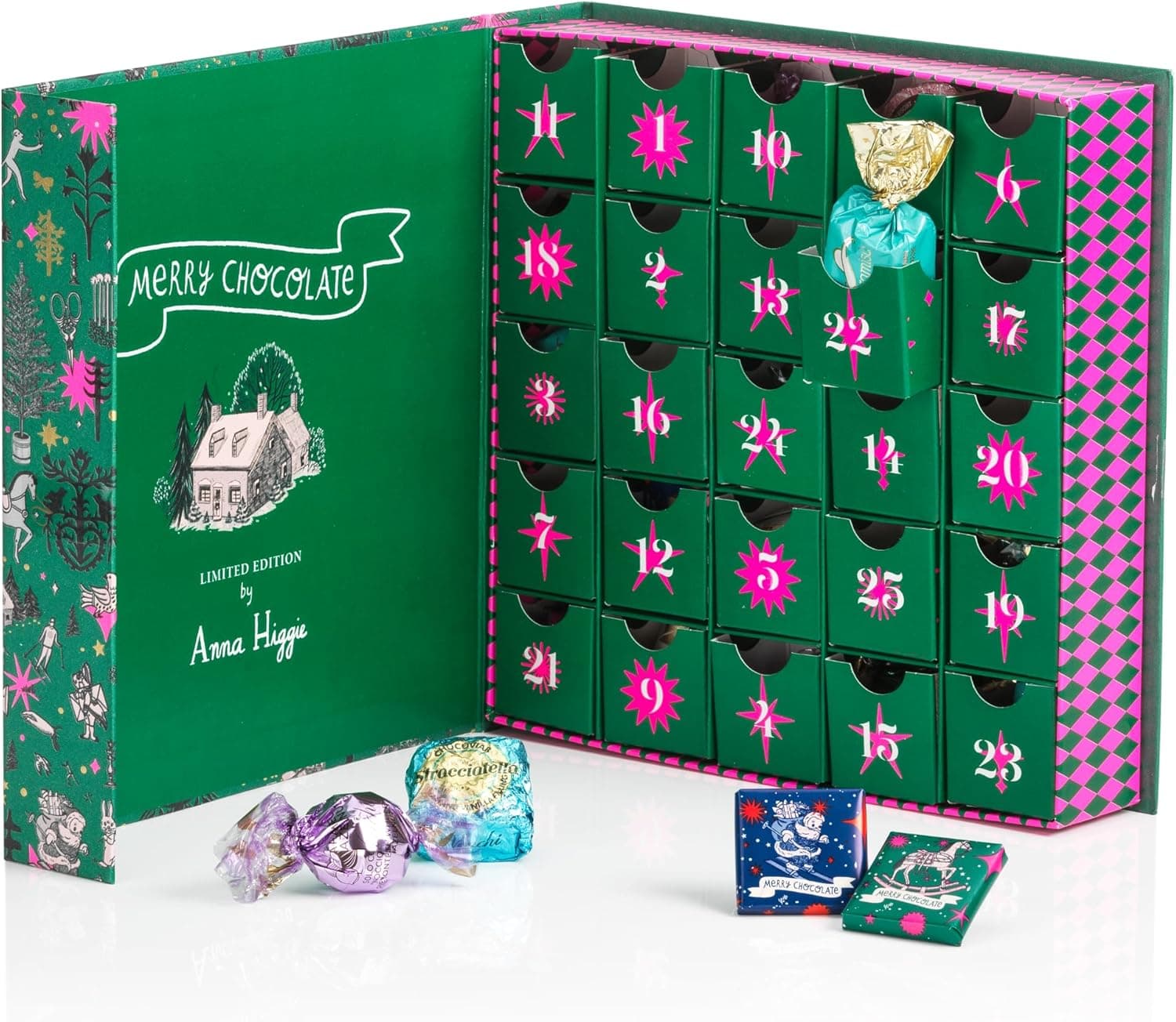 Venchi - Coleção de Natal - Calendário de advento Prestige, 310 g - 31 bombons - ideia de presente - sem glúten
