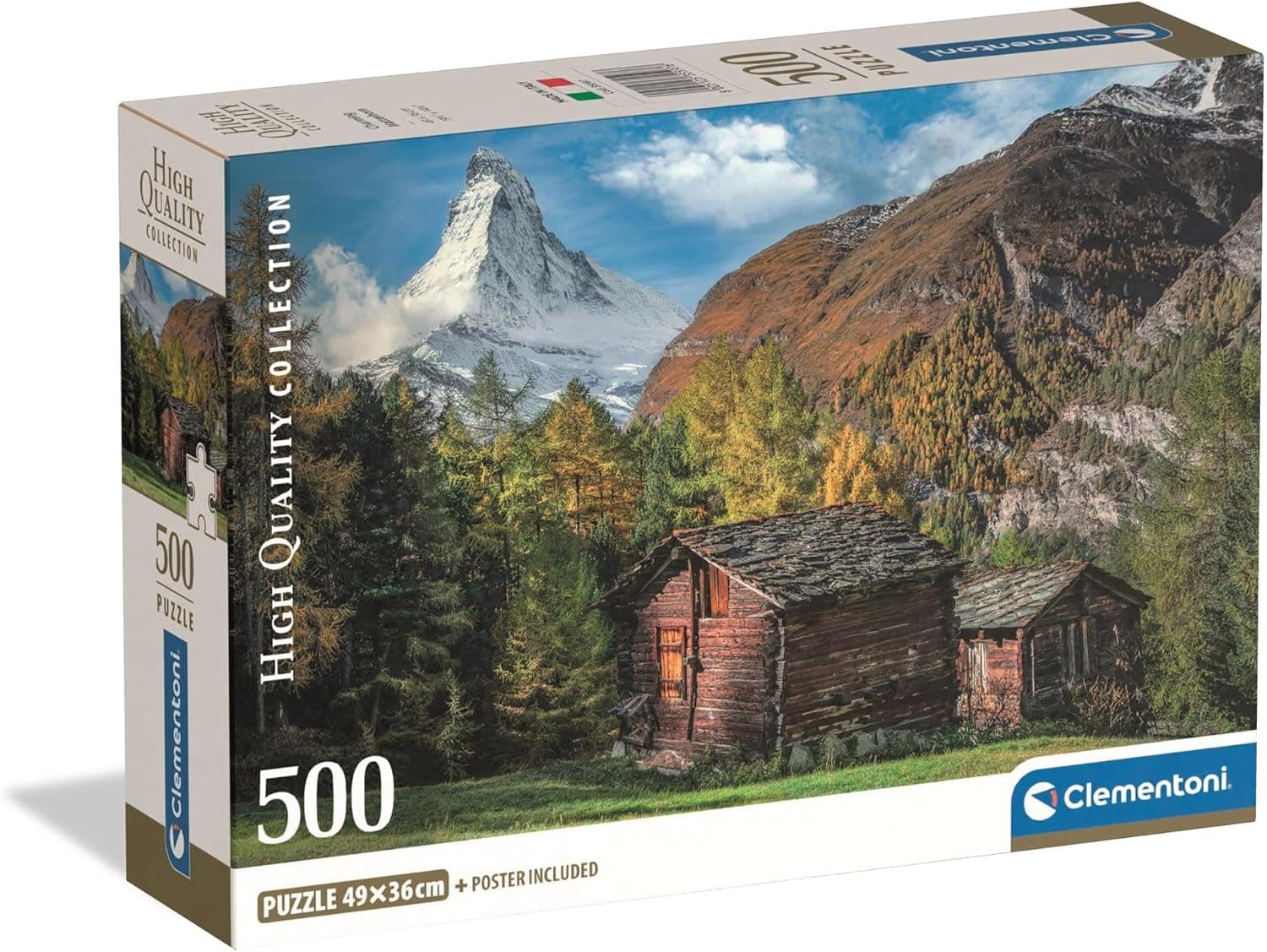 Clementoni - Puzzle para adulto, Charming Matterhorn, 500 peças