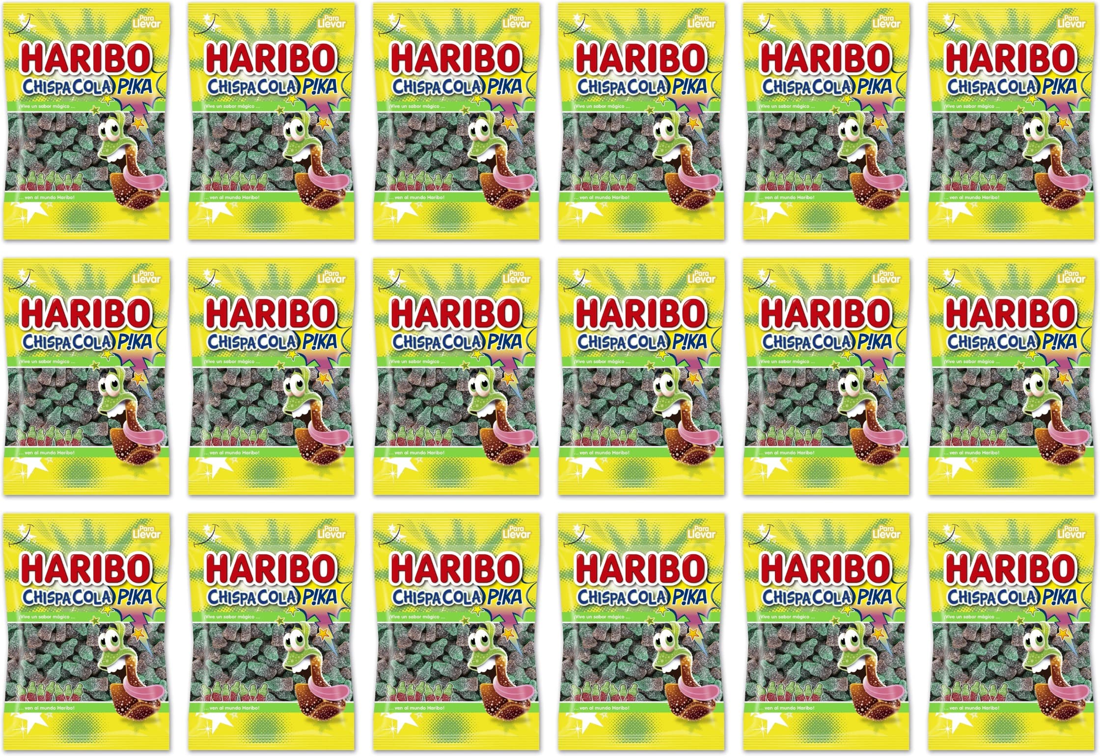 Haribo Spark Cola | Gomas sabor cola em 18 saquetas de 100 g cada