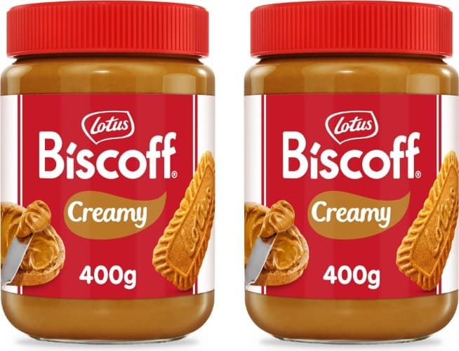 Lotus Biscoff Creme para entrar, original | sabor original caramelizado | vegan, sem aros ou corantes artificiais, frasco PET | 400 g x 2