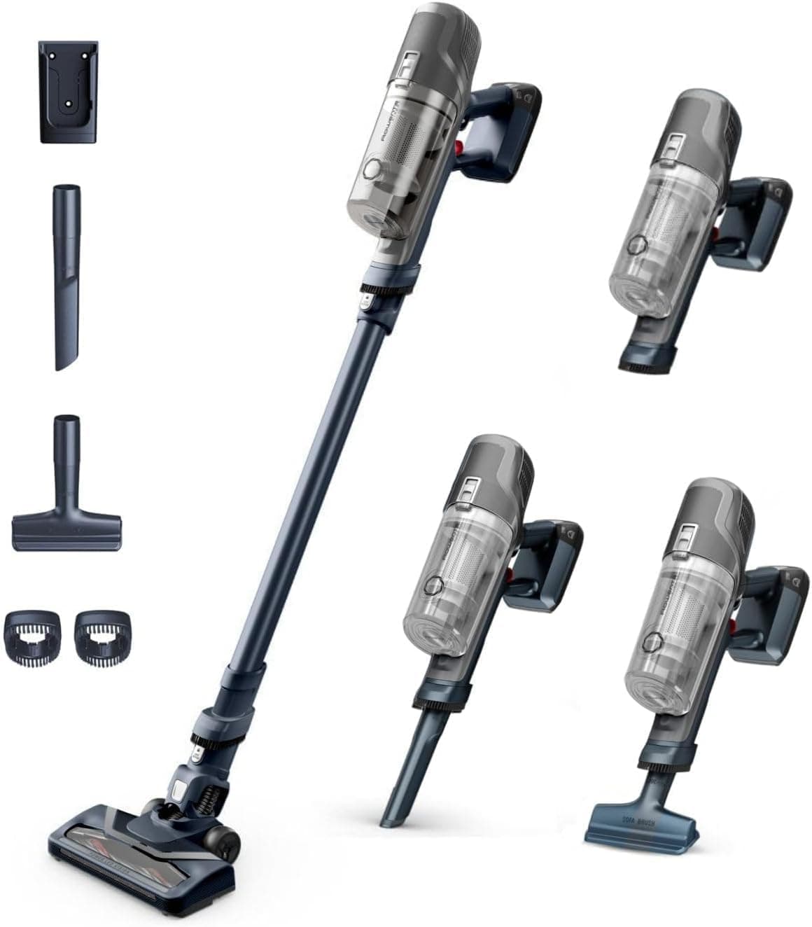 Rowenta XPert 6.60 - Aspirador versátil sem cabo, com 3 funções em 1 multiespaços, bateria de lítio, 2 velocidades, gatilho Boost, leve e portátil, cinzento escuro RH6836