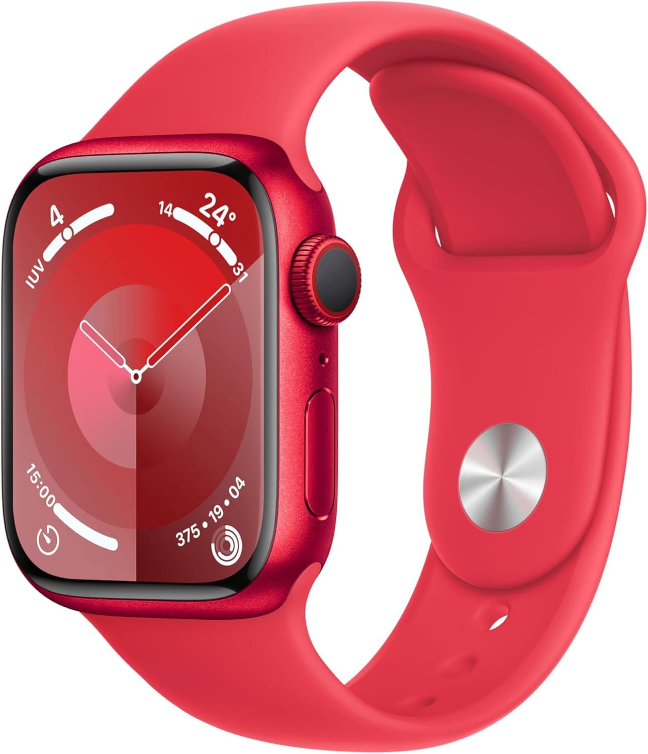 Apple Watch Series 9 (GPS celular) - caixa de alumínio (produto) rede de 41 mm - correia desportiva (produto) rede - tamanho M/L