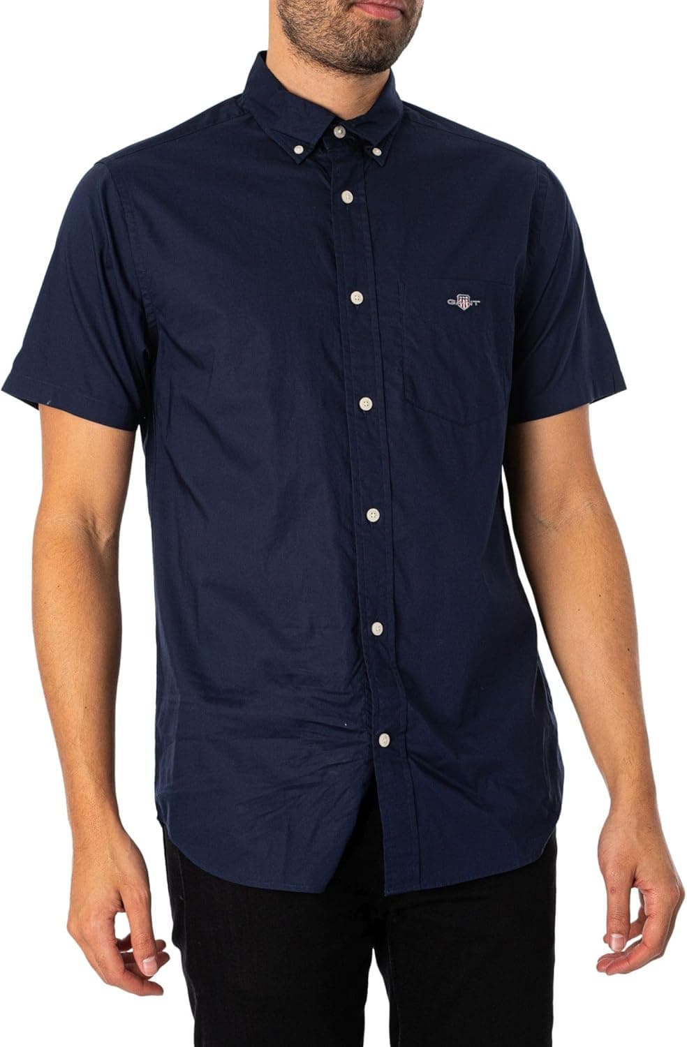 GANT Reg Poplin SS-Camisa para homem