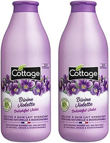 Gel de duche e banho de leite, violeta de 750 ml (embalagem de 2)